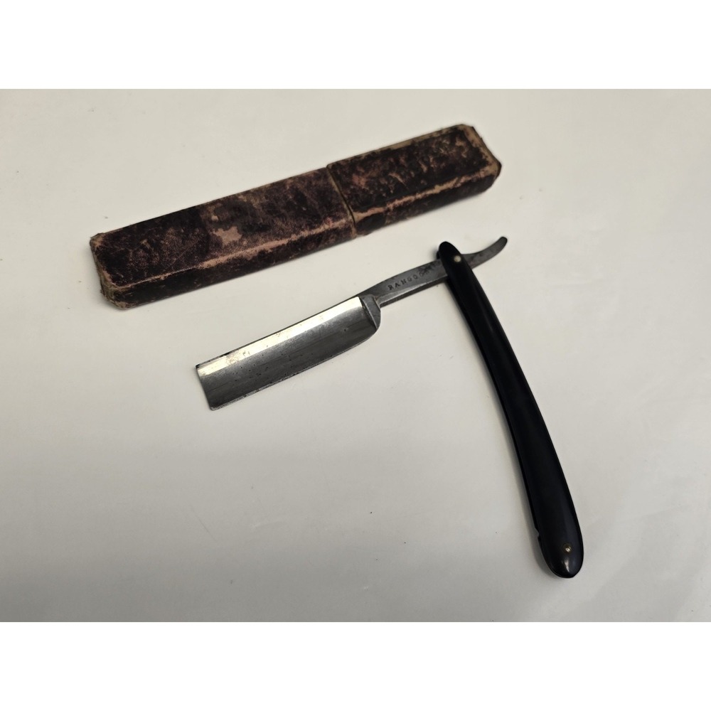Antique‎ Shaving Straight Razor Joseph Elliot Best Silver Steel w/ Box Rangoon